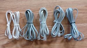 Phone Cords Landline RJ-11 2-Wire (Lot of 6) Used